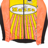 TEKER Mazza Cycles Cycling Mens Track Jacket Orange Crazy Pattern M