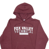 CHAMPION Fox Walley Techical College Mens Maroon Hoodie USA S