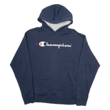 CHAMPION Mens Blue Hoodie L