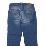 LEE Womens Jeans Blue Regular Straight Stone Wash W28 L25