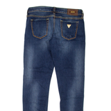GUESS Distressed Premium Womens Jeans Blue Regular Skinny Stone Wash W28 L30