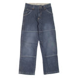 DICKIES Workwear Style Girls Jeans Blue Regular Straight Stone Wash W24 L25