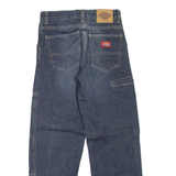 DICKIES Workwear Style Girls Jeans Blue Regular Straight Stone Wash W24 L25