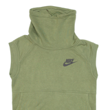 NIKE Sleeveless Mens Sweatshirt Green High Neck XS