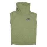NIKE Sleeveless Mens Sweatshirt Green High Neck XS