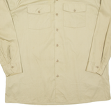 DICKIES Mens Worker Shirt Beige Long Sleeve XL