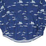 WOOLRICH Mens Shirt Blue Crazy Pattern Long Sleeve L