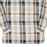ZIZA SPORT Mens Flannel Shirt Beige Check Long Sleeve M
