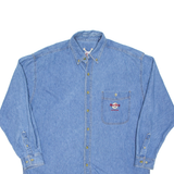 HARD ROCK CAFE Cleveland Mens Denim Shirt Blue Long Sleeve XL