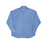 HARD ROCK CAFE Cleveland Mens Denim Shirt Blue Long Sleeve XL