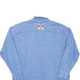 HARD ROCK CAFE Cleveland Mens Denim Shirt Blue Long Sleeve XL