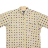 SALMON RIVER Mens Shirt Beige Diamond S