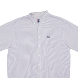 CHAPS RALPH LAUREN Mens Shirt Purple Striped Long Sleeve XL