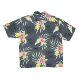 Mens Hawaiian Shirt Green Floral XL