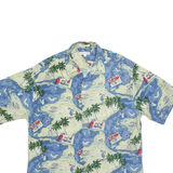 PIERRE CARDIN Mens Shirt Blue Crazy Pattern L