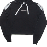 CHAMPION Cropped Womens Black Hoodie S
