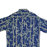 PIERRE CARDIN Mens Hawaiian Shirt Blue Floral L