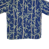 PIERRE CARDIN Mens Hawaiian Shirt Blue Floral L