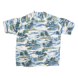 PINEAPPLE CONNECTION Palm Tree Print Mens Hawaiian Shirt Blue Floral XL