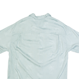 CARIBBEAN JOE Palm Tree Print Mens Hawaiian Shirt Blue Floral M