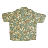 PIERRE CARDIN Mens Hawaiian Shirt Green Floral 2XL