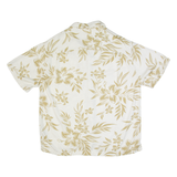CARIBBEAN JOE Mens Hawaiian Shirt White 90s Floral L