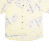 IVY CREW Mens Hawaiian Shirt Yellow Floral M