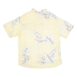 IVY CREW Mens Hawaiian Shirt Yellow Floral M