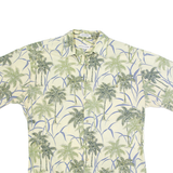 PIERRE CARDIN Palm Tree Print Mens Hawaiian Shirt Green Floral M