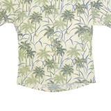 PIERRE CARDIN Palm Tree Print Mens Hawaiian Shirt Green Floral M