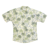 PIERRE CARDIN Palm Tree Print Mens Hawaiian Shirt Green Floral M