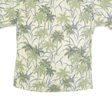 PIERRE CARDIN Palm Tree Print Mens Hawaiian Shirt Green Floral M