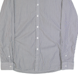 DKNY Slim Fit Mens Shirt Black Striped Long Sleeve M