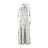 TED BAKER Womens Day Dress White Floral Sleeveless Midi M