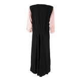 Womens Day Dress Pink Viscose Colourblock Long Sleeve Midi XL