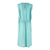 ANTHONY RICHARDS Womens Day Dress Blue Spotted Sleeveless Knee Length L