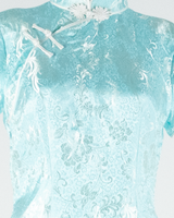 Womens Day Dress Blue Crazy Pattern Short Sleeve Midi M