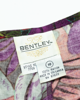 Womens Shift Dress Purple Floral Sleeveless Long M