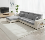 Anyseat L‑Shape Sofa Cover Dark Gray Chenille Polyester Thick Stretchable Cushion Protector for Living Room