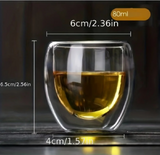 Anygleam Tea Cups 18Pcs Insulated Espresso Double Wall Shot Glass Drinkware