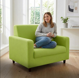 Anyhouz 1 Seater Sofa Cover Plain Apple Green Style and Protection For Living Room Sofa Chair Elastic Stretchable Slipcover