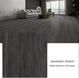 Anyhouz 10pcs Black Vinyl Wall Tiles – Smudged Pattern Design, Waterproof