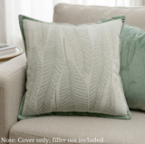 Anypillow Leaf Embroidered Decorative Cushion Cover – Soft Throw Pillowcase for Sofa & Bed