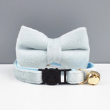 Anypet Small Iced Blue Bow Cat Collar with Safety Buckle, Bell & Durable Adjustable Strap – Stylish Comfortable Pet Accessory for Cats