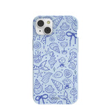 Powder Blue Ocean Charms iPhone 14 Plus Case