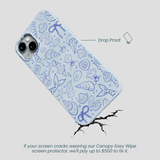 Powder Blue Ocean Charms iPhone 14 Plus Case