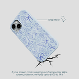Powder Blue Ocean Charms iPhone 15 Case