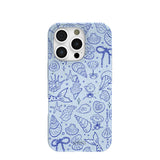Powder Blue Ocean Charms iPhone 16 Pro Case