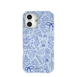 Powder Blue Ocean Charms iPhone 16 Case