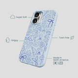 Powder Blue Ocean Charms iPhone 16 Case